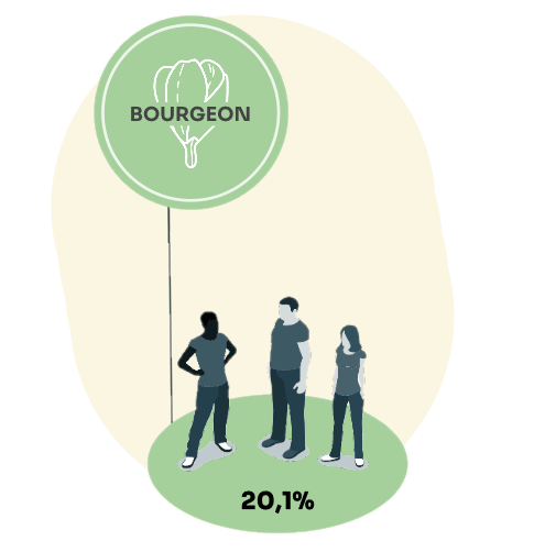 LES BOURGEONS : 20,1% des usagers du centre-ville